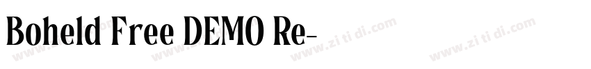 Boheld Free DEMO Re字体转换